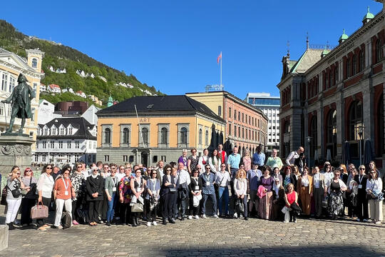 deltakere på EAFP i Bergen sentrum